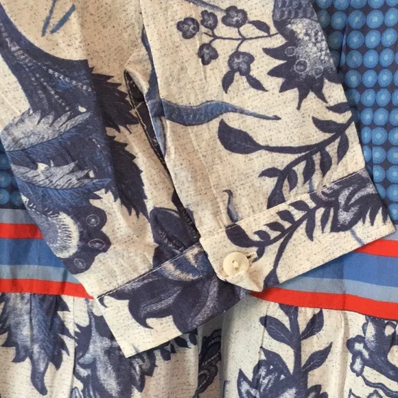 NWT Ro’s Garden Tiffany Rene blue block print mini dress - Picture 8 of 15